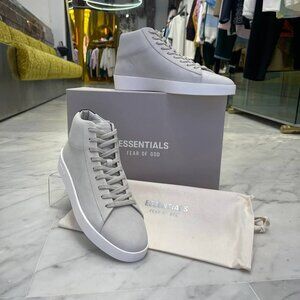 ESSENTIALS Fear Of God cement coloured Tennis Court sneakers made in Italy